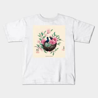 Asian Bird Splendor Kids T-Shirt